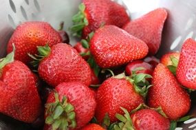 Healthy Red strawberries in a bowl