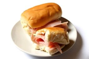 ham sandwich as a snack