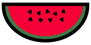 clipart of Painted slice of watermelon