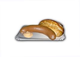 meat dish Bockwurst as an illustration