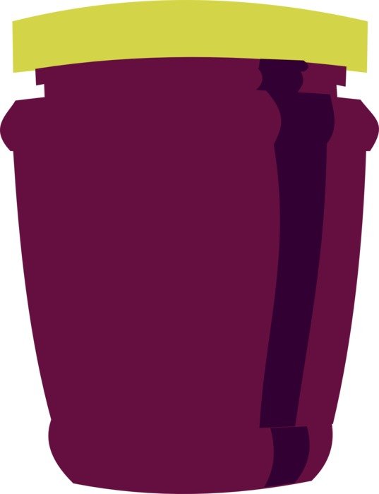 drawing of purple food glass with yellow cover