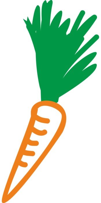 painted carrots in the paint program