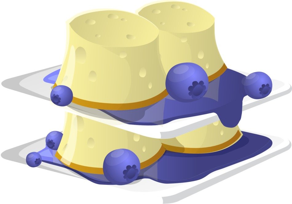 stack of blueberries desserts
