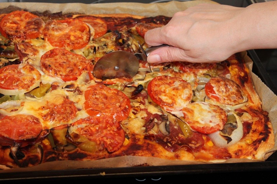 Taking the pizza