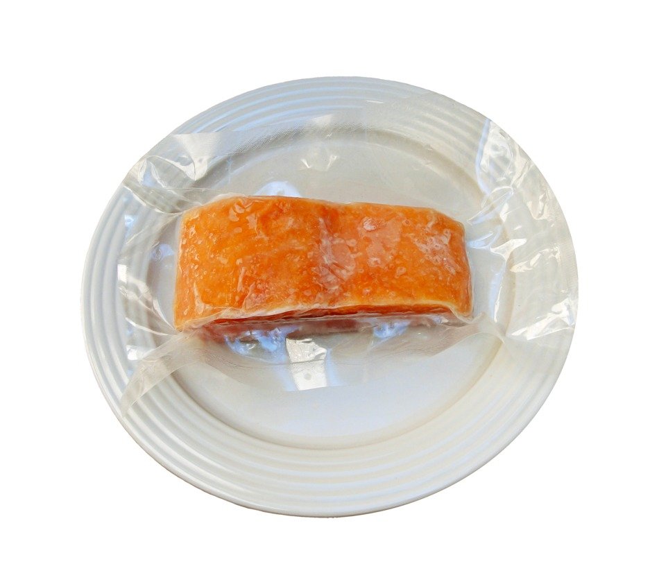 frozen salmon dish