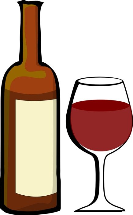 a glass of wine next to the bottle