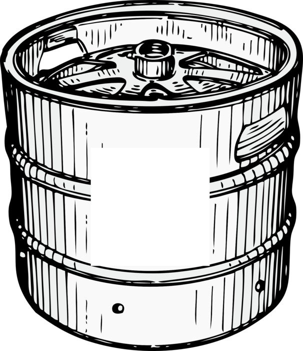 graphic image of a beer barrel