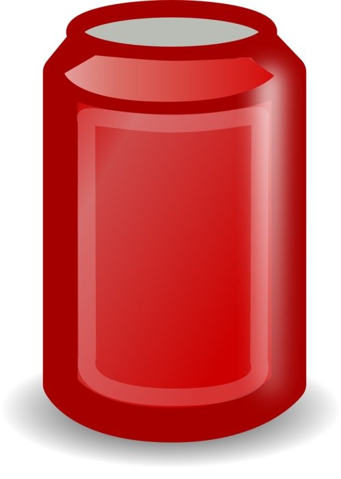 isolated red can
