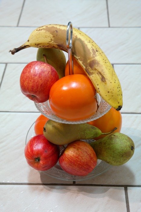serving stand with fruits