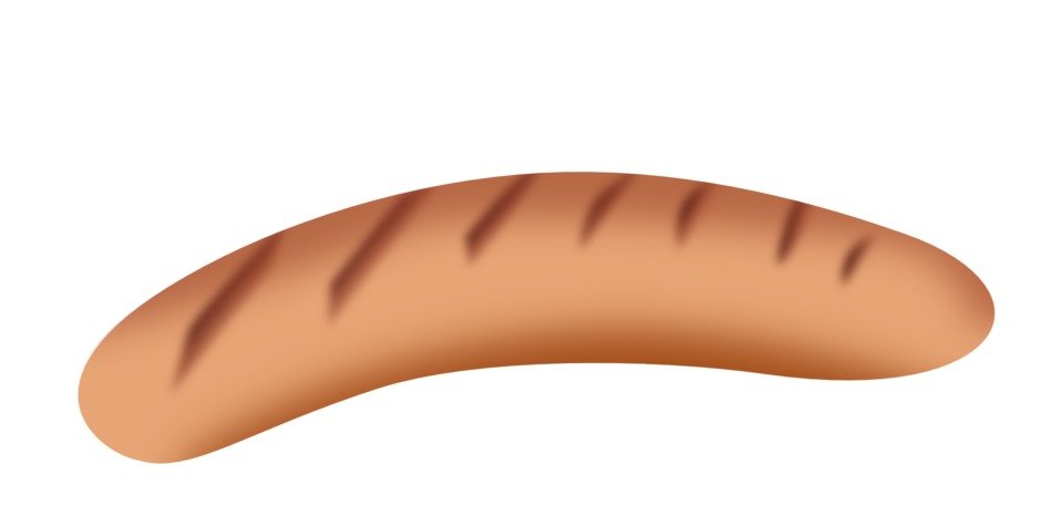 barbecue sausage as a graphic image