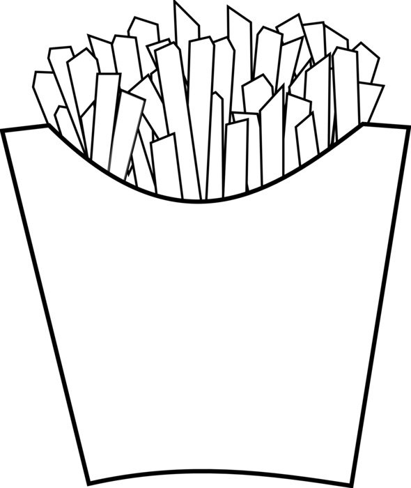 French potatoe fries clipart