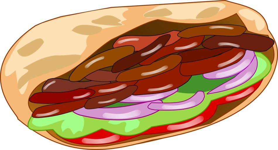 meat kebab as a drawing