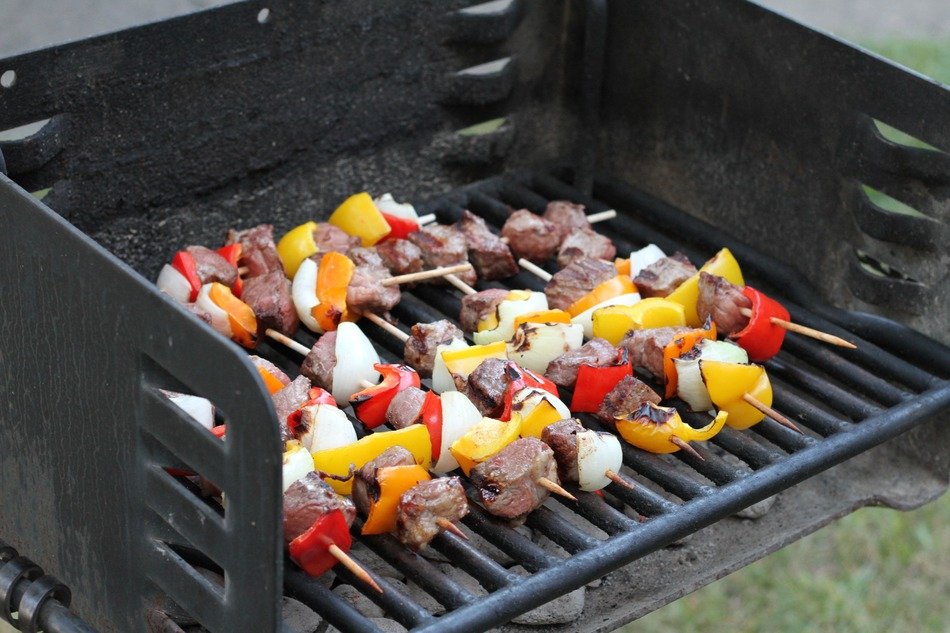 kebab on grill
