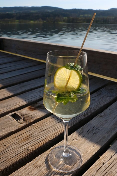 Drink with the peppermint