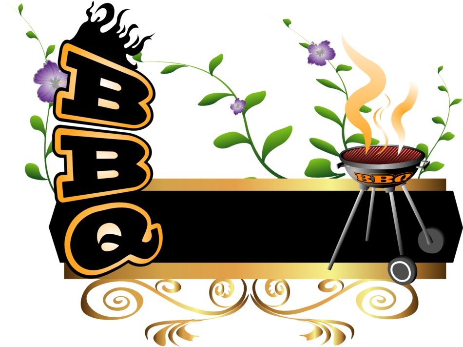 Picture barbecue with patterns