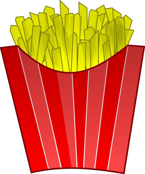 isolated french fries
