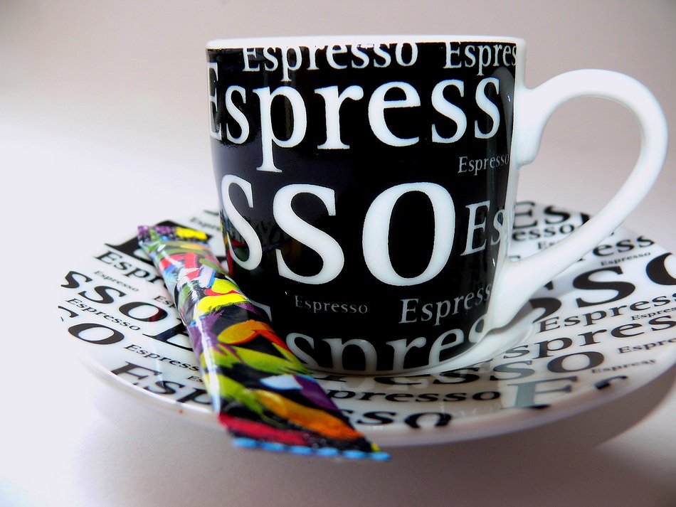 cup of espresso and Ð° sugar