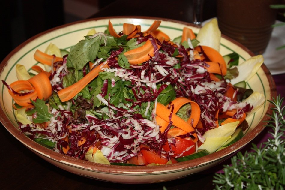 Bowl of appetizing healthy tasty salad