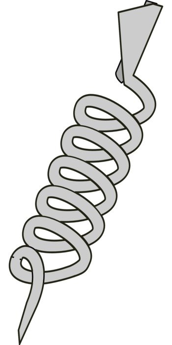 corkscrew tool as a drawing