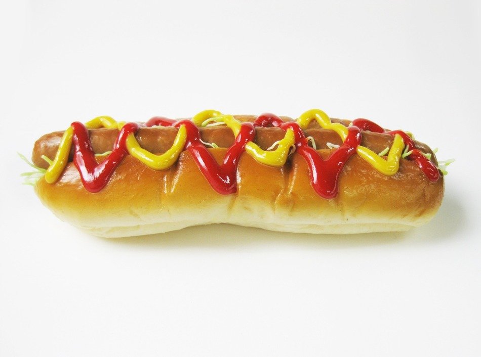 Hot dog with the sauces