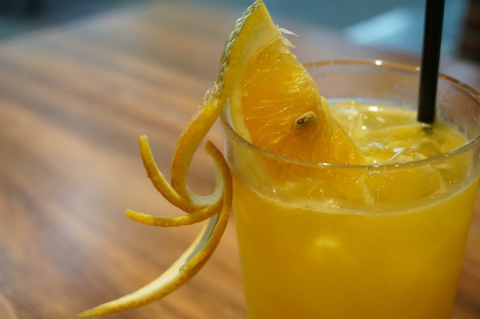 afternoon tea with orange juice