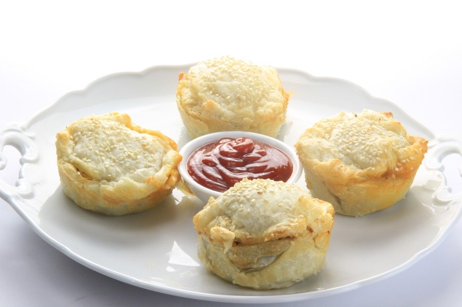 tasty pies with tomato sauce