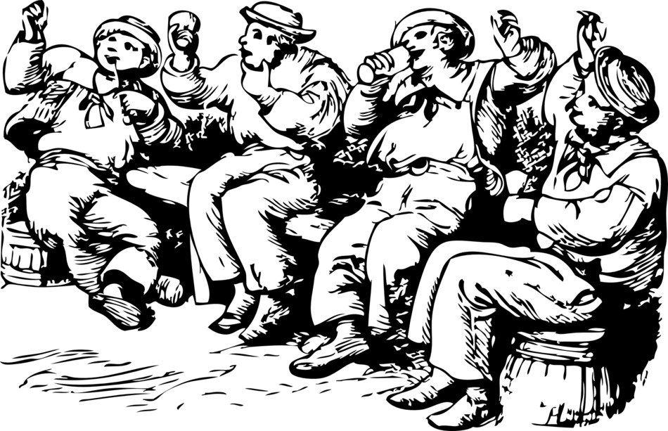 İllustration of drunk sailors