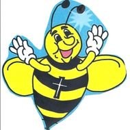 cartoon bee in a children's book