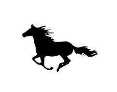 black Horse Silhouette runs drawing