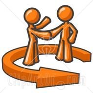 Shaking Hands With A Client While Making Deal Clipart Illustration