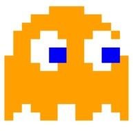 Pac Man Ghost Orange