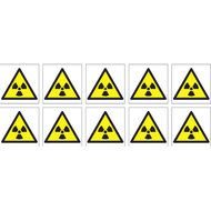 HAZARD LABELS SUPPLIED IN SHEET FORM RADIOACTIVE SYMBOL REF R01