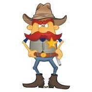 Cartoon Colorful Sheriff clipart