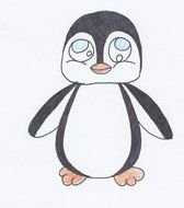 clipart of the Cartoon Penguin