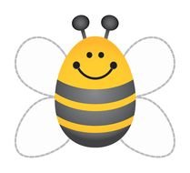 drawn round cartoon bee