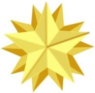 Gold Star as graphic illustration