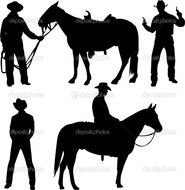 Cowboy Silhouette Clip Art N21