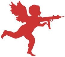 Cupid With Arrow as a graphic illustration