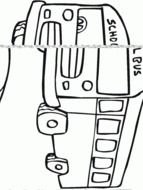 torn drawing bus