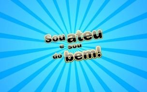 lettering on blue graphic design