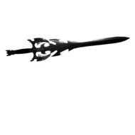 drawn black sword