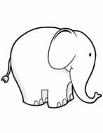 coloring page with an elephant