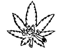 Weed Leaf as a drawing