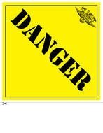 Danger, warinng Sign of flight school