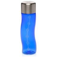 blue curved water bottle
