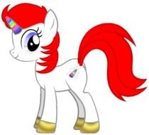 My Little Pony anime character at black background