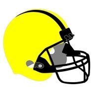 yellow Football Helmet drawing