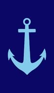 Navy Blue Anchor drawing