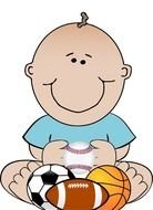 Baby Boy Sports Clip Art N3