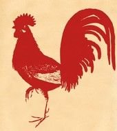 Vintage Red Rooster